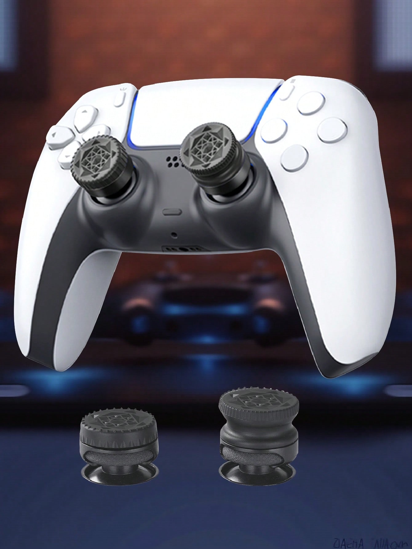 Jemdo 2pcs Silicone Thumb Grip Joystick Cover for Ps4/controller Sticker, Compatible with PS4/gamepad, FPS Game Button Cover