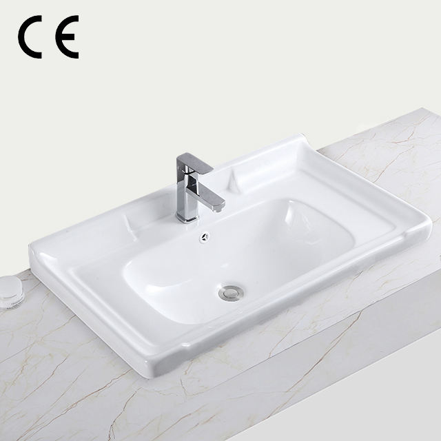 Белая керамическая раковина для тумбы (White Ceramic Vanity)