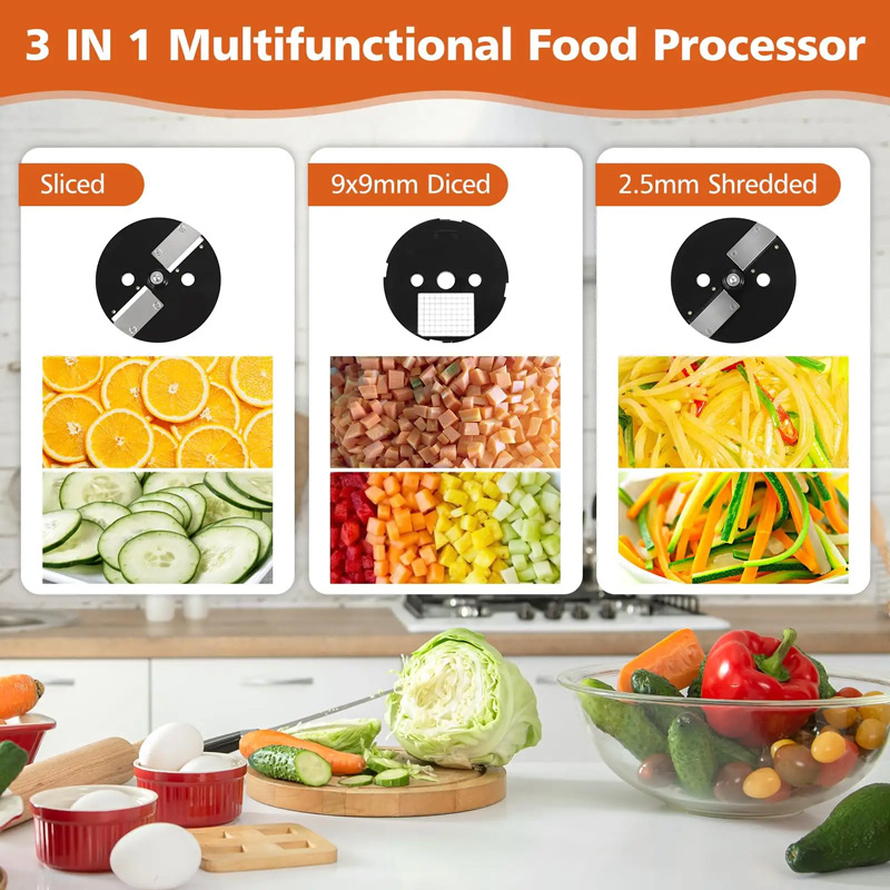 Electric Vegetable Cutter 5 in 1 Vegetable Chopper Food Processor for Commercial Kitchen Equipment Dicing Slicing Machine