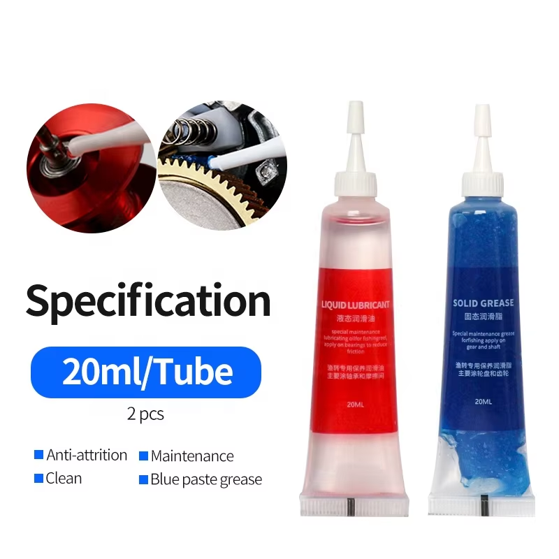 2 Pcs Packed High Performance Lubricant Anti-corrosion and Noise Reduction Fishing Reel Oil Grease for Fishing Reel Gear Bearing