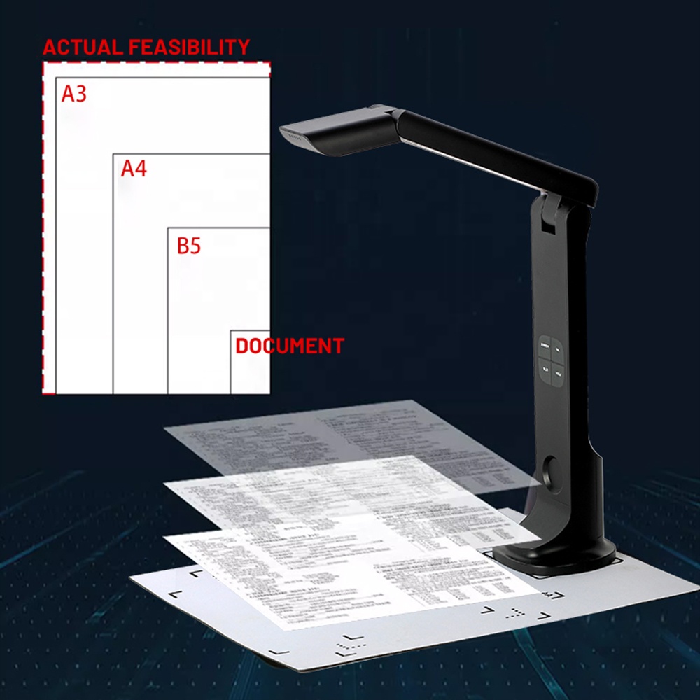 A3/A4 Portable Autofocus Multi-function Smart Book Document Camera Scanner