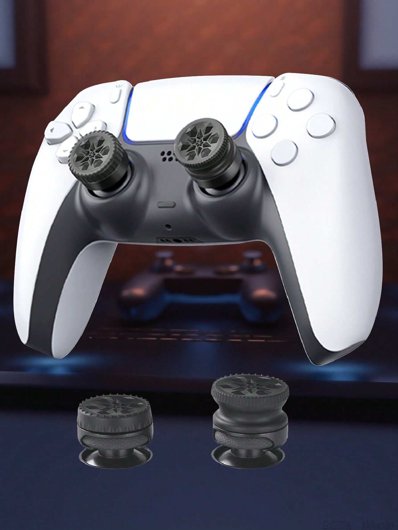 Jemdo 2pcs Silicone Thumb Grip Joystick Cover for Ps4/controller Sticker, Compatible with PS4/gamepad, FPS Game Button Cover