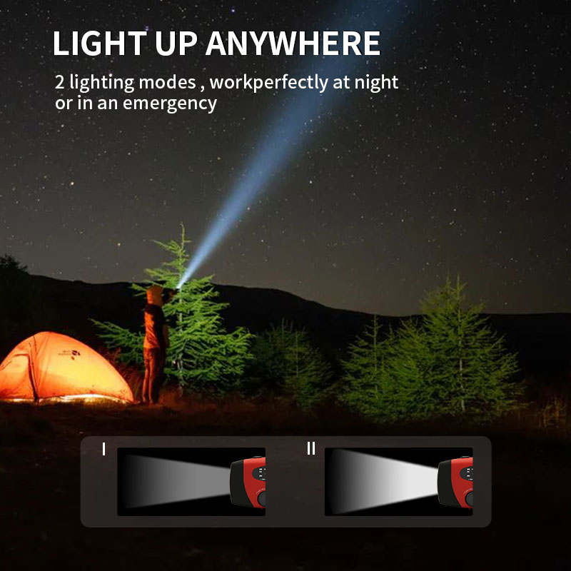 Home System Mp3 Camping Light Storm Receiver Am/fm/noaa Emergency Radio Hand Crank Solar Weather Fm Radio