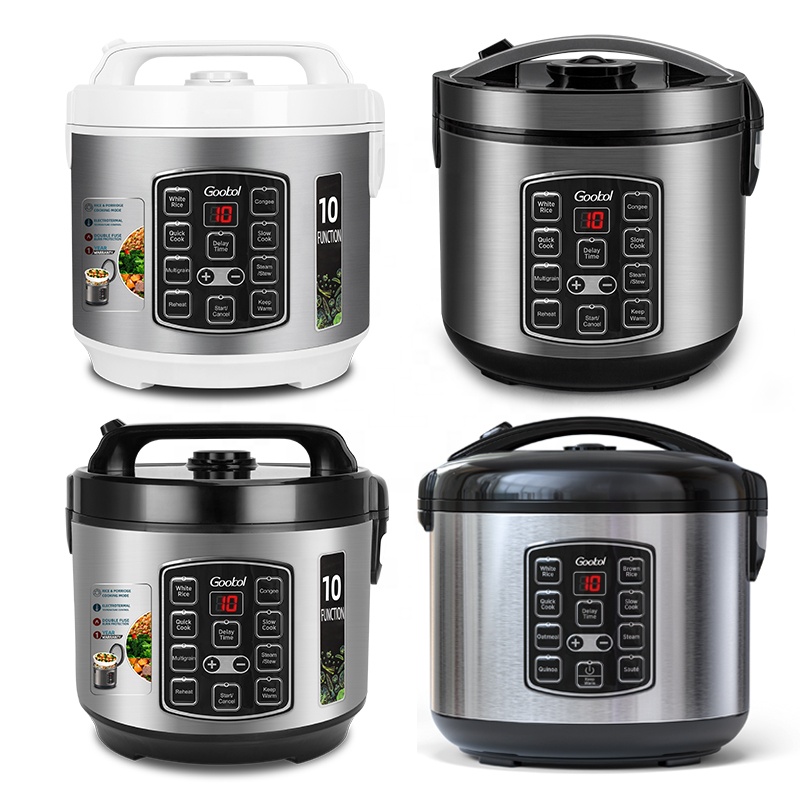 1.0L-2.8L Stainless Steel Deluxe Electric Rice Cooker, Non-Stick Inner Pot, Automatic Multi-function Household Appliance