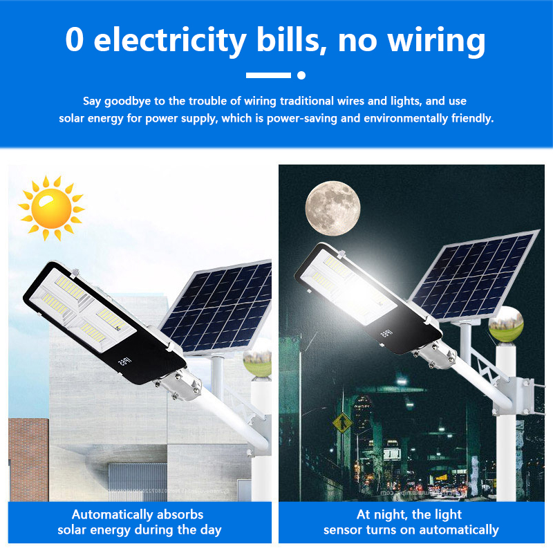 Outdoor LED Solar Street Light Waterproof IP68 Rating Garden Backyard Wall Courtyard Night Lighting CRI80 3000K-6000K