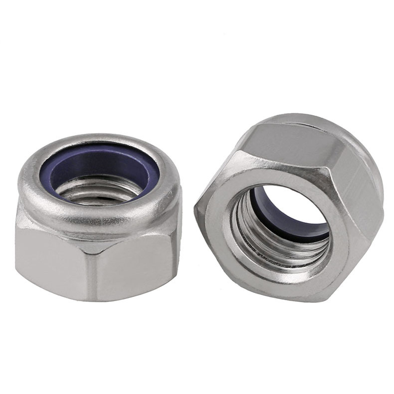Factory Direct Price Pan Qi LM804 Industrial Stainless Steel 316 304 Self Locking Nylon Key Lock Nuts Class 4.8 6.8 Hex Right