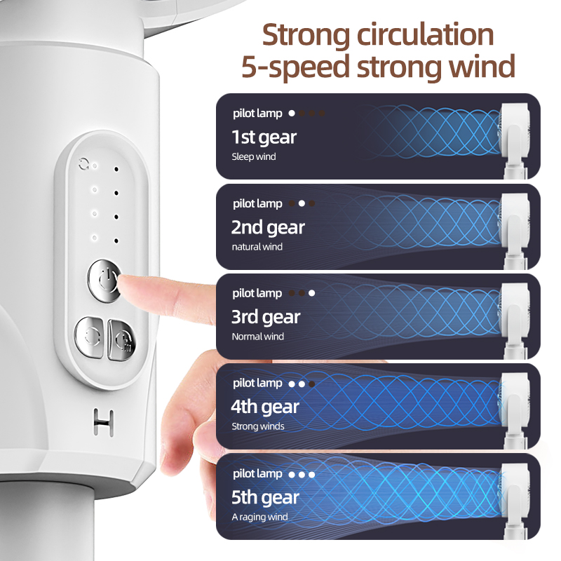 2025 New USB Floor Fan Air Circulation Cooling Fan With Remote Control Household Electric Standing Floor Fan Ventilation