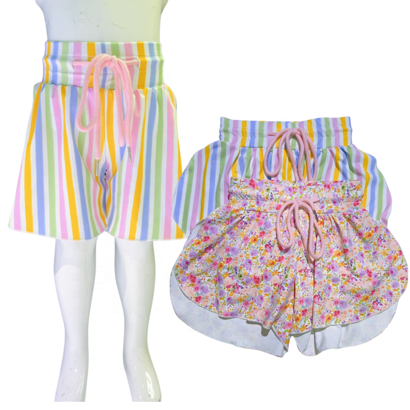 Floral Flowers Kids Shorts for Girls