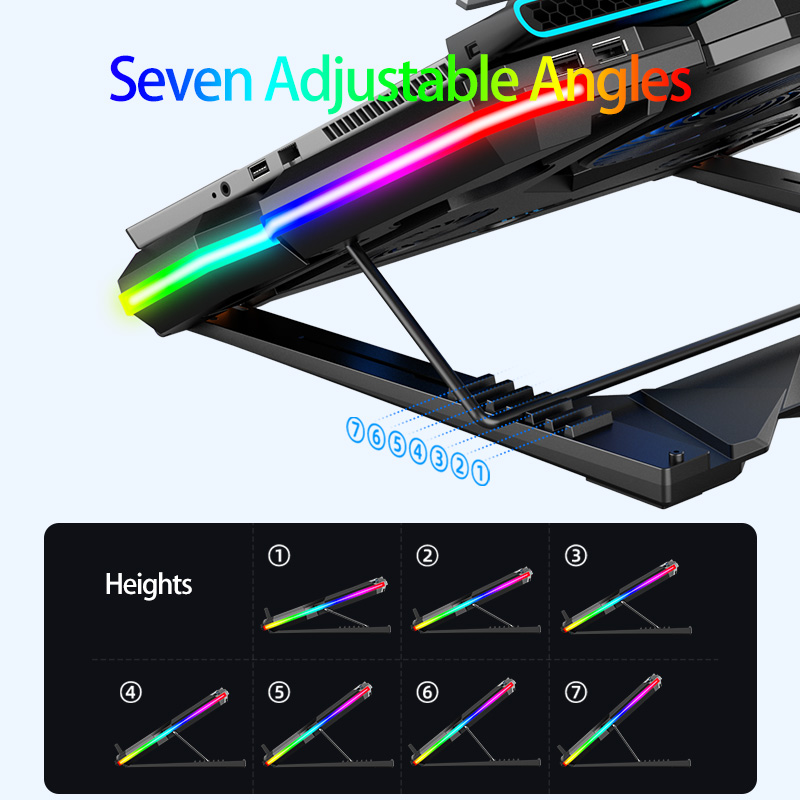 Ноутбук-охладитель с RGB подсветкой 17 дюймов