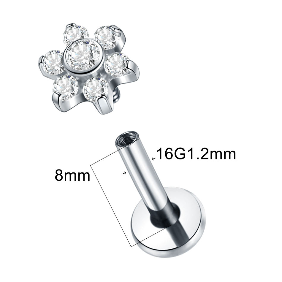 Пирсинг-лабрет Gaby (G23 / F136 Titanium)