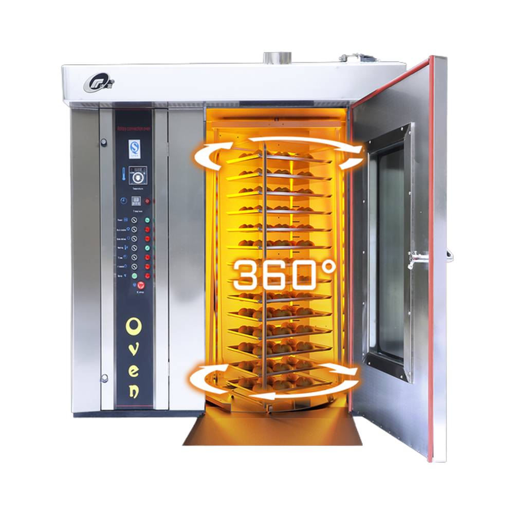 Rotary Hot Air Convection Oven for Home Restaurant Hotel Farm Use Electric Bakery Machine for Baking Bread Used Condition Water