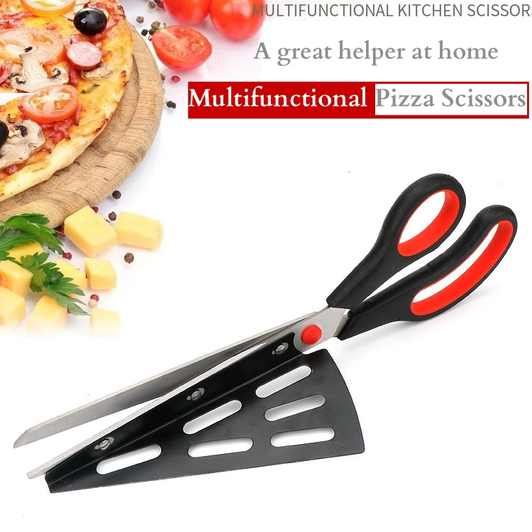 Heavy Duty Multifunction Kitchen Utensils Stainless Steel Pizza Cutter and Scissors