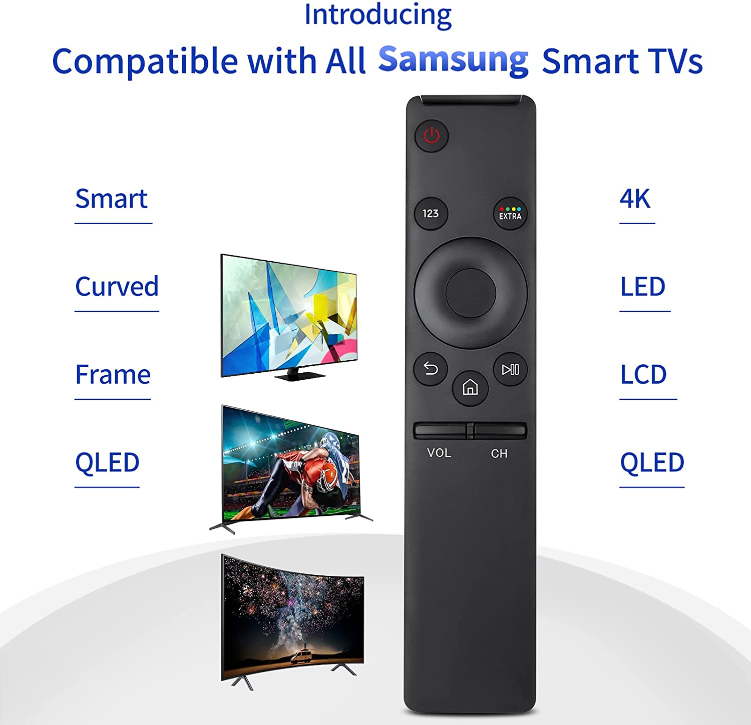 HUAYU RM-L1350 High Quality Universal  Remote Control Replacement for Original Samsung Smart LED LCD  TV