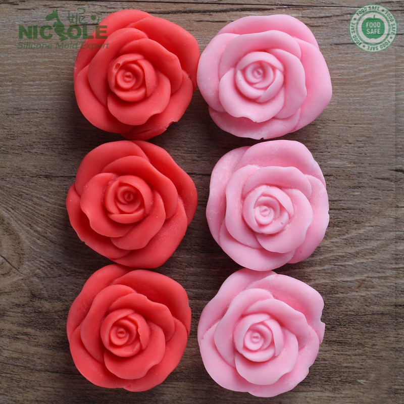Nicole 6 Cavities Flower Silicone Fondant Cake Molds DIY Silicone Soap Form Crafts Molds