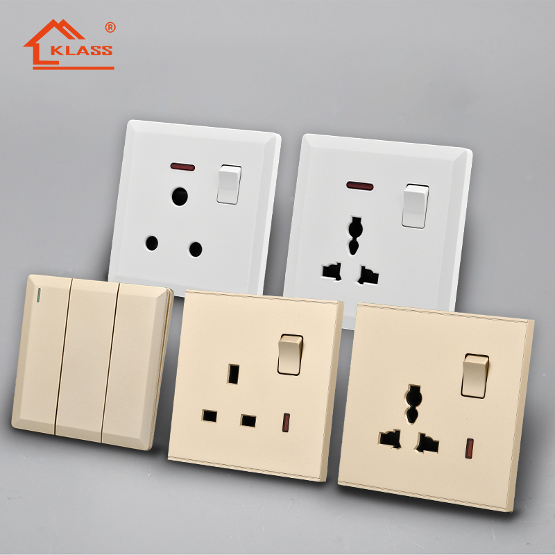 Modern Electrical Supplies Power Switch 13A UK Sockets with Indicator Universal Electric Switches and Sockets China PC Free