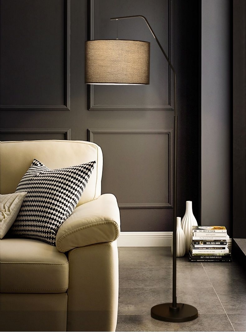 Minimalist Fishing LED Floor Lamp for Living Rooms Creative Vertical Floor-standing Eye-protection Floor Lamp, Sofa Lamp