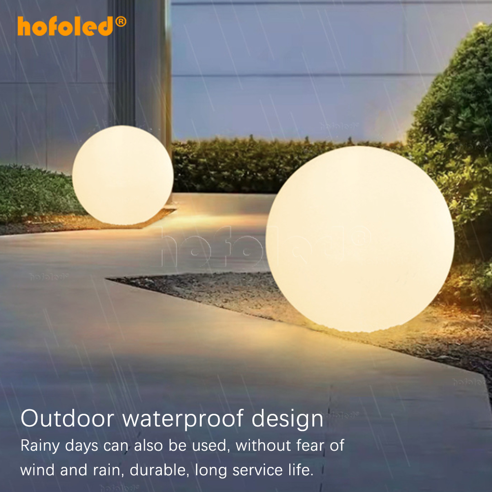 Modern Outdoor Waterproof Atmosphere Landscape Lighting Spherical Garden Floor LED Ball Lamp