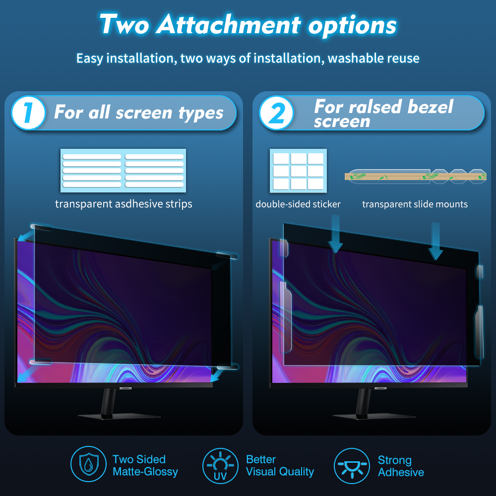 27 Inch Widescreen Monitor Blue Light Filter Privacy Screen Anti-Glare 16:9 Aspect Ratio Eye Protection