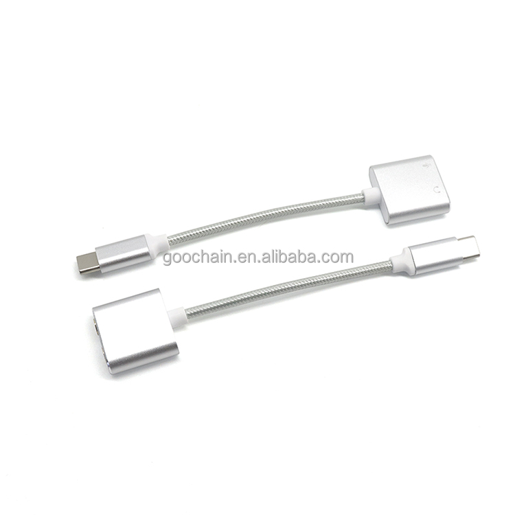 USB Sound Card USB3.1 Type C to 3.5mm Headphone and Microphone Jack Sound Card Cord With Audio