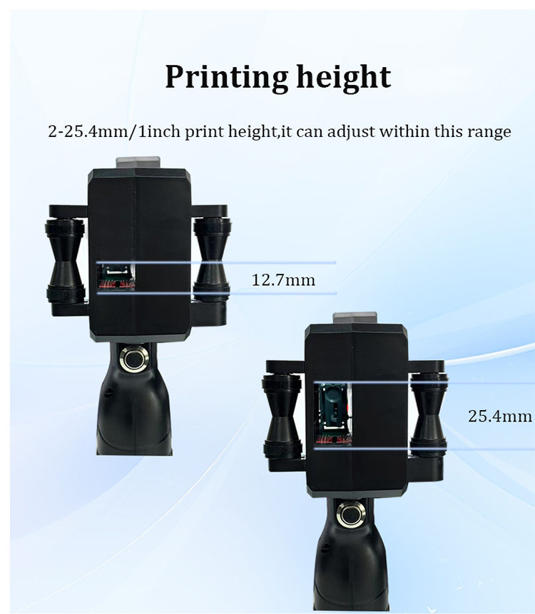 Portable Handheld Inkjet Printer Gun Supports Multiple Languages and Can Print Logo Batch Number QR Code on Any Surface