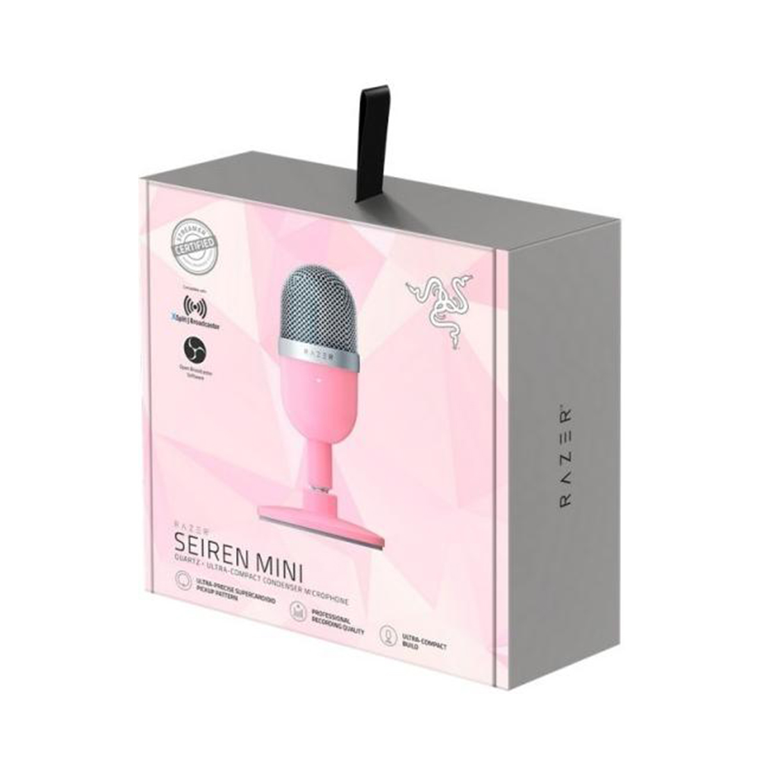 Микрофон, Razer, Seiren Mini, RZ19-03450200-R3M1, Конденсаторный, 110 дБ, 16 Ом, 20 - 20000Гц, Розовый