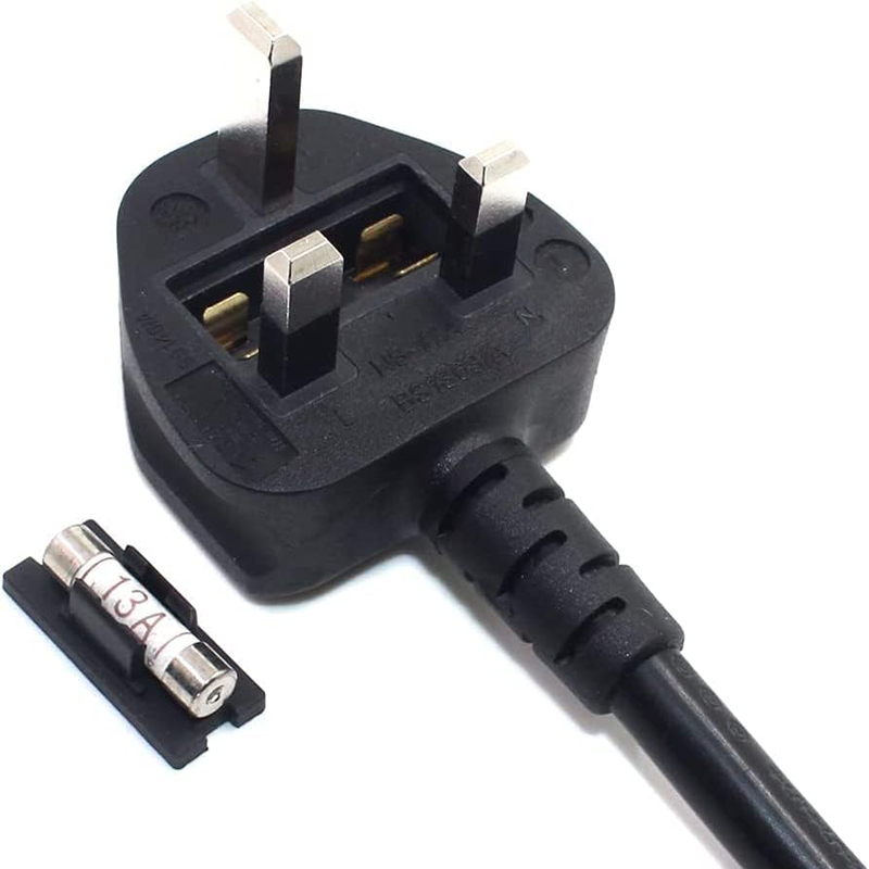 1.5m 1.8m AC UK Plug Power Cable BS to C5 Power Cable UK C5 Power Cord for Computer Laptop