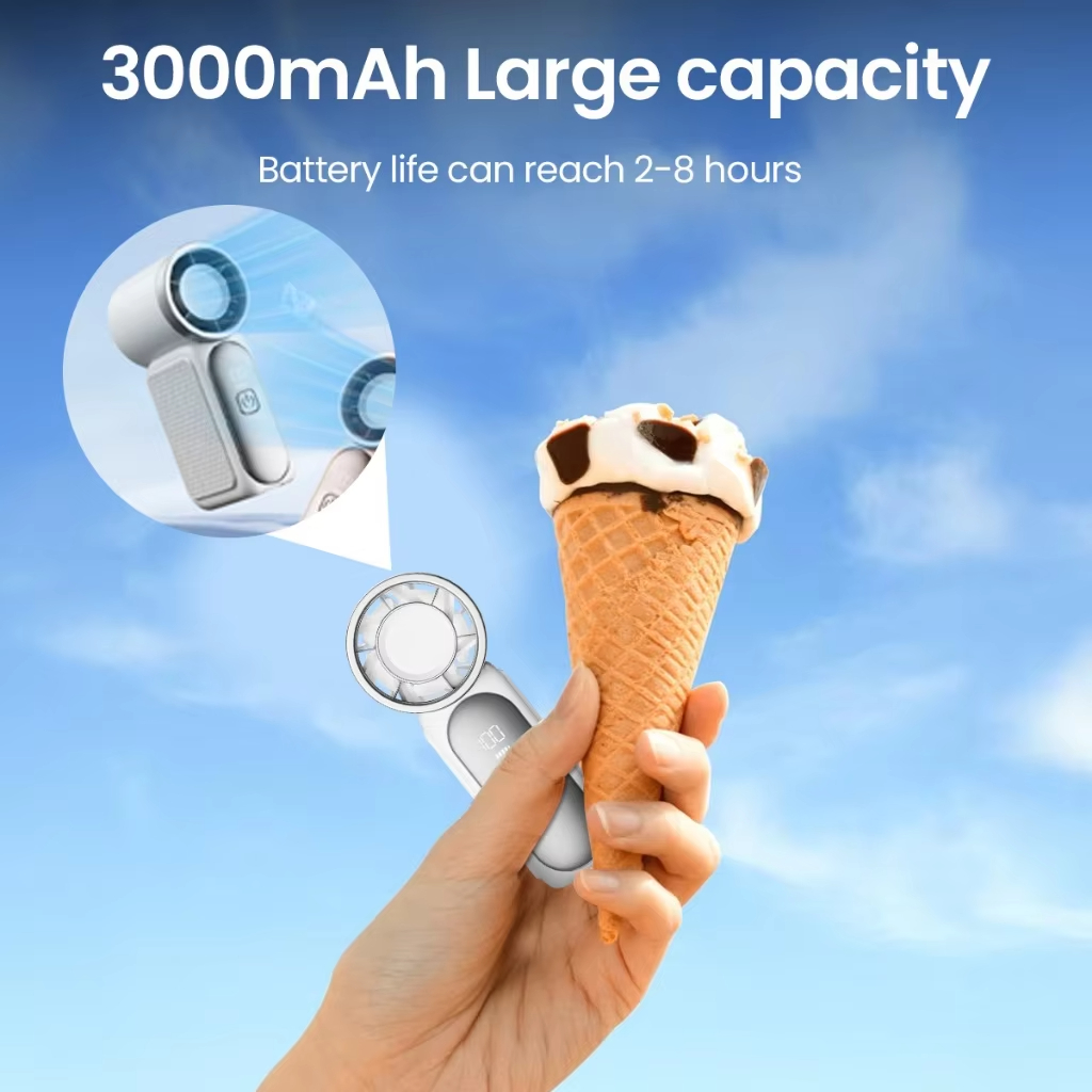 High Speed Mini Handheld Fan Usb Rechargeable Portable Turbo Cooling Fan Long Battery Outdoor Travel Pocket Device