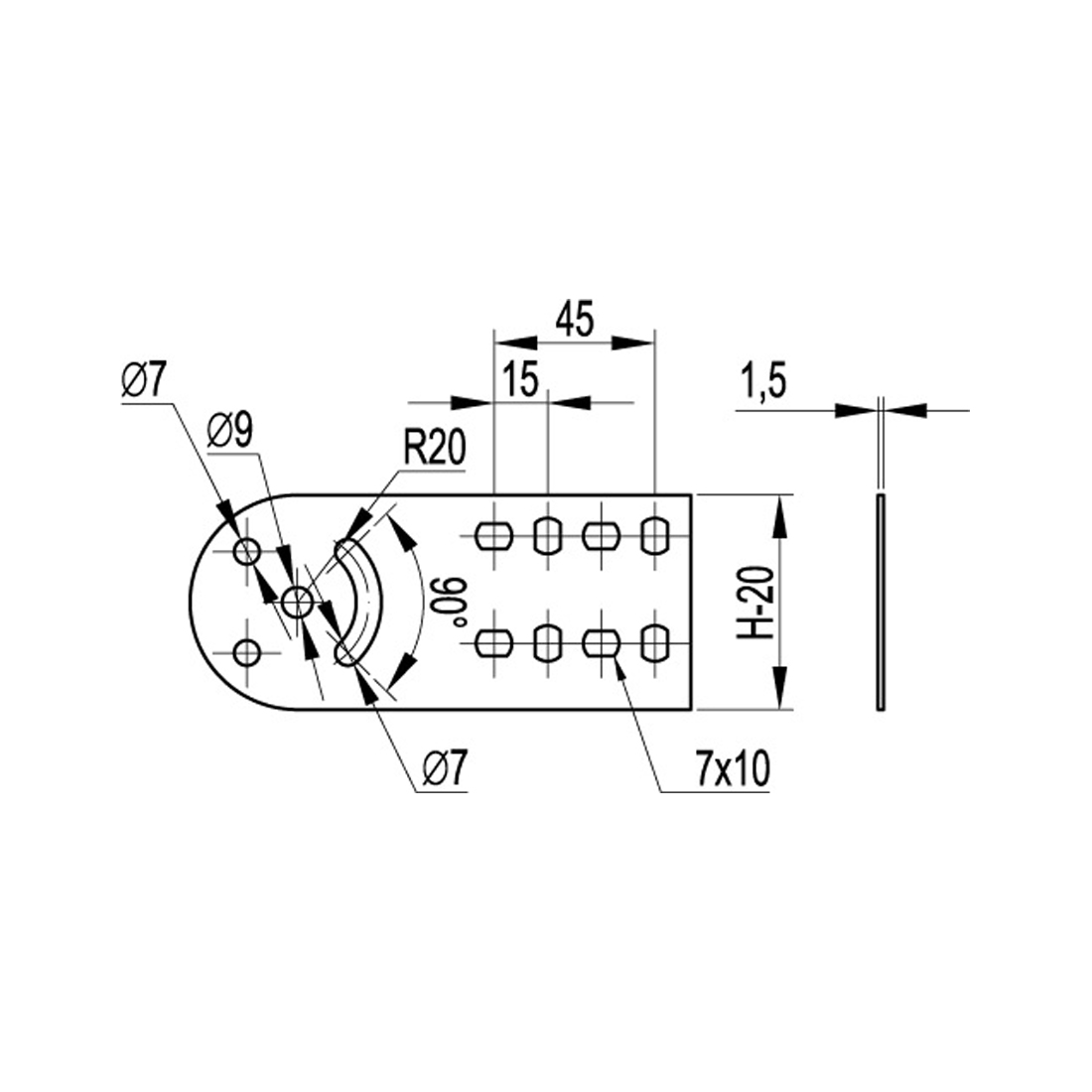Пластина крепежная DKC 30015K GSV H100 (4 шт.)