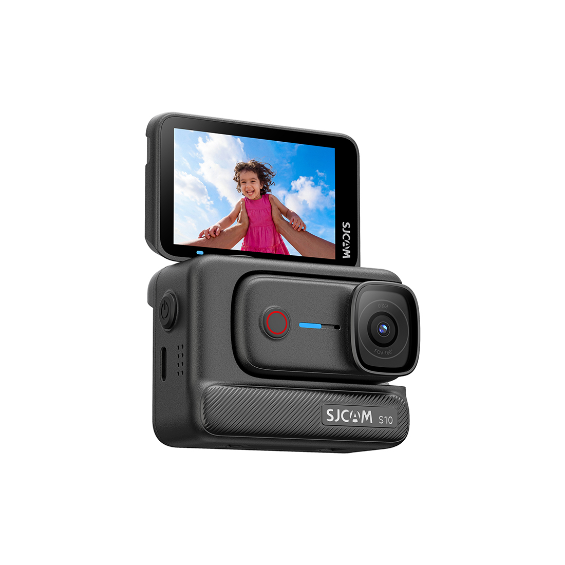 Экшн-камера, SJCAM, S10, 4K/30fps, CMOS 1/2.66", 24 МП, 160°, Wi-Fi 2,4 & 5 ГГц, 6-axis Gyro, SteadyMotion 2.0, Slow motion, встроенная память 64/128GB, 730mAh + Boost Pod 1900mAh, 2.51" поворотный сенсорный дисплей Boost Pod, Black