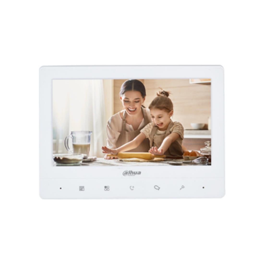 Монитор, Dahua, DHI-VTH1020J 7,0", 7 дюймовый TFT резистивный сенсорный экран, Интеграция сигнализации