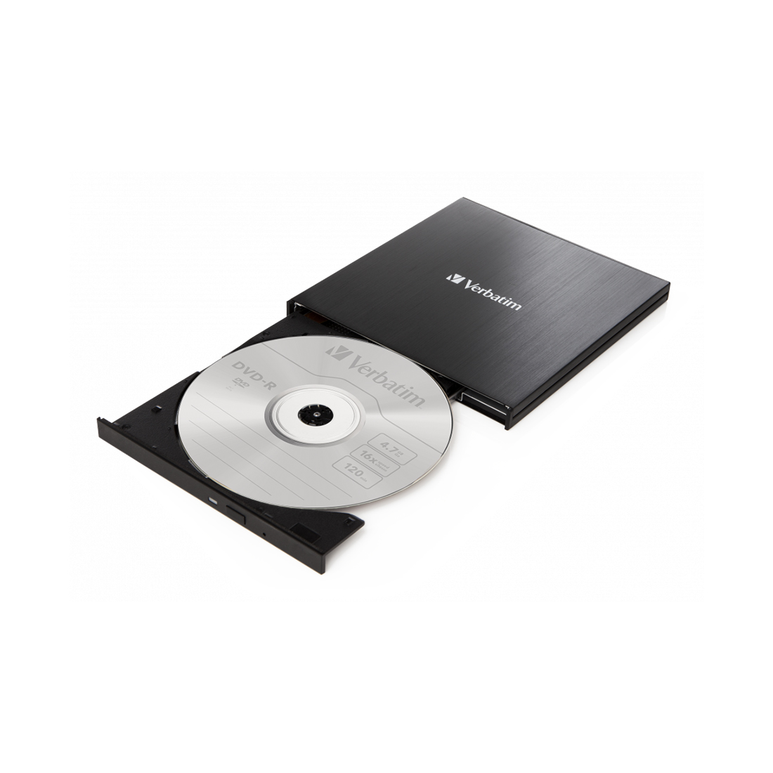 Внешний привод, Verbatim, CD/DVD 43886, Slim, USB-C, Чёрный