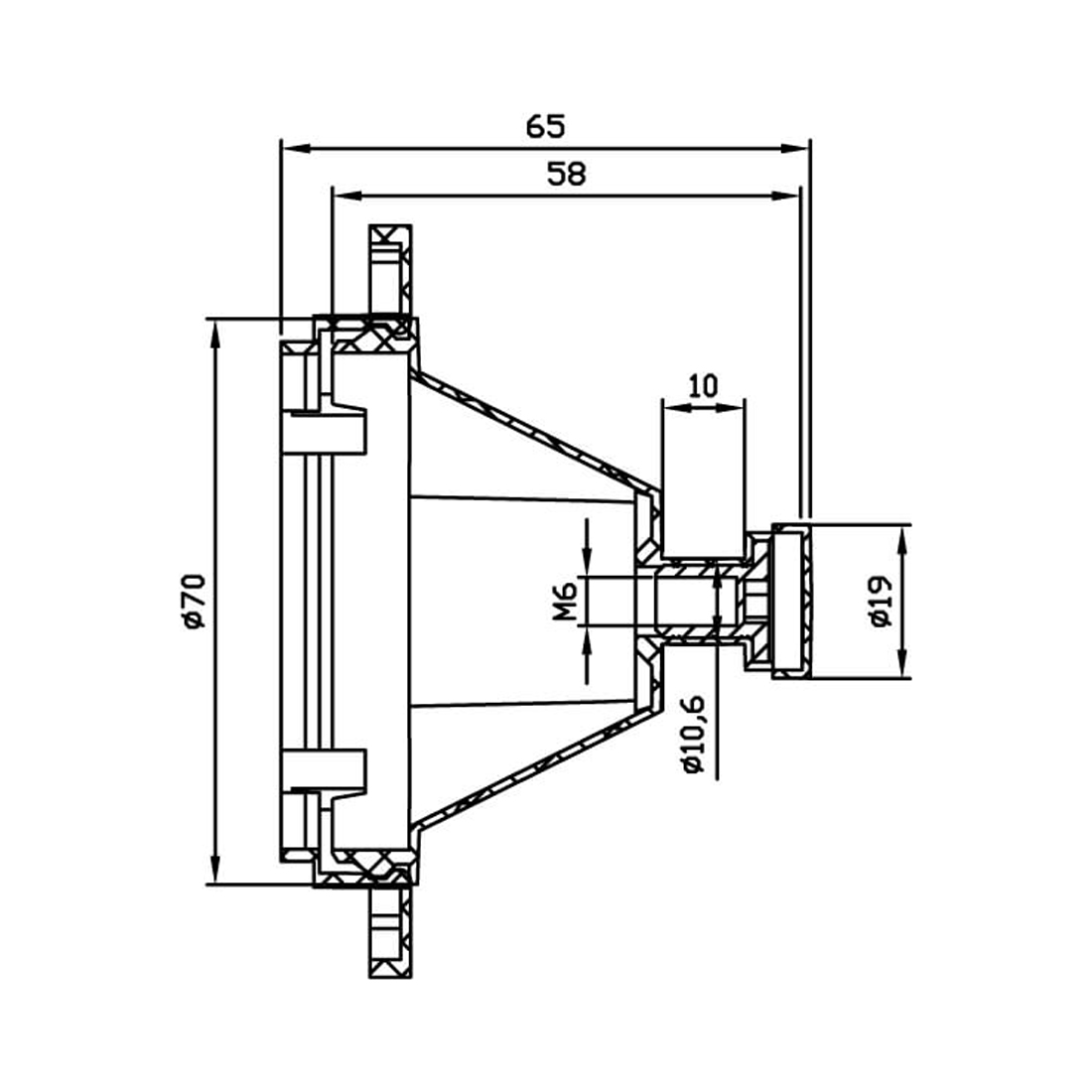 Коробка установочная, DKC, 59391, для заливки в бетон, д.72х65мм