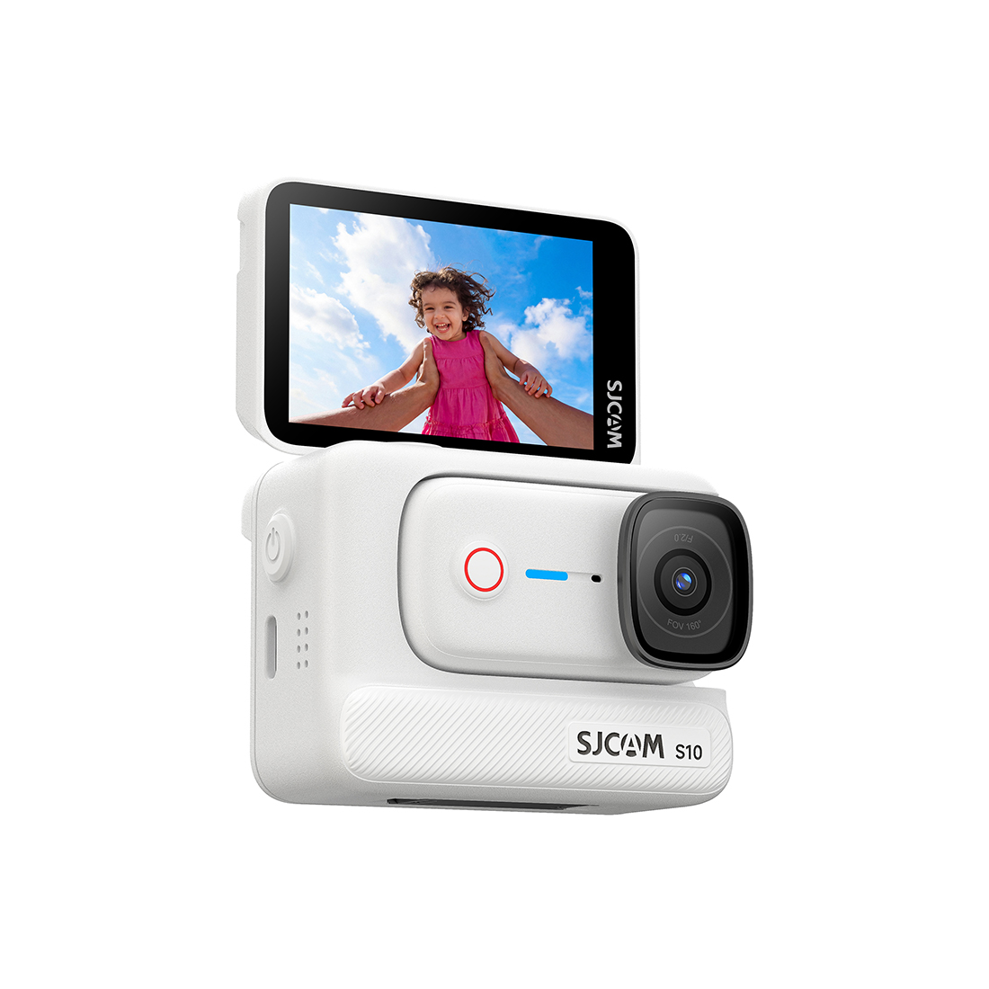 Экшн-камера, SJCAM, S10, 4K/30fps, CMOS 1/2.66", 24 МП, 160°, Wi-Fi 2,4 & 5 ГГц, 6-axis Gyro, SteadyMotion 2.0, Slow motion, встроенная память 64/128GB, 730mAh + Boost Pod 1900mAh, 2.51" поворотный сенсорный дисплей Boost Pod, White