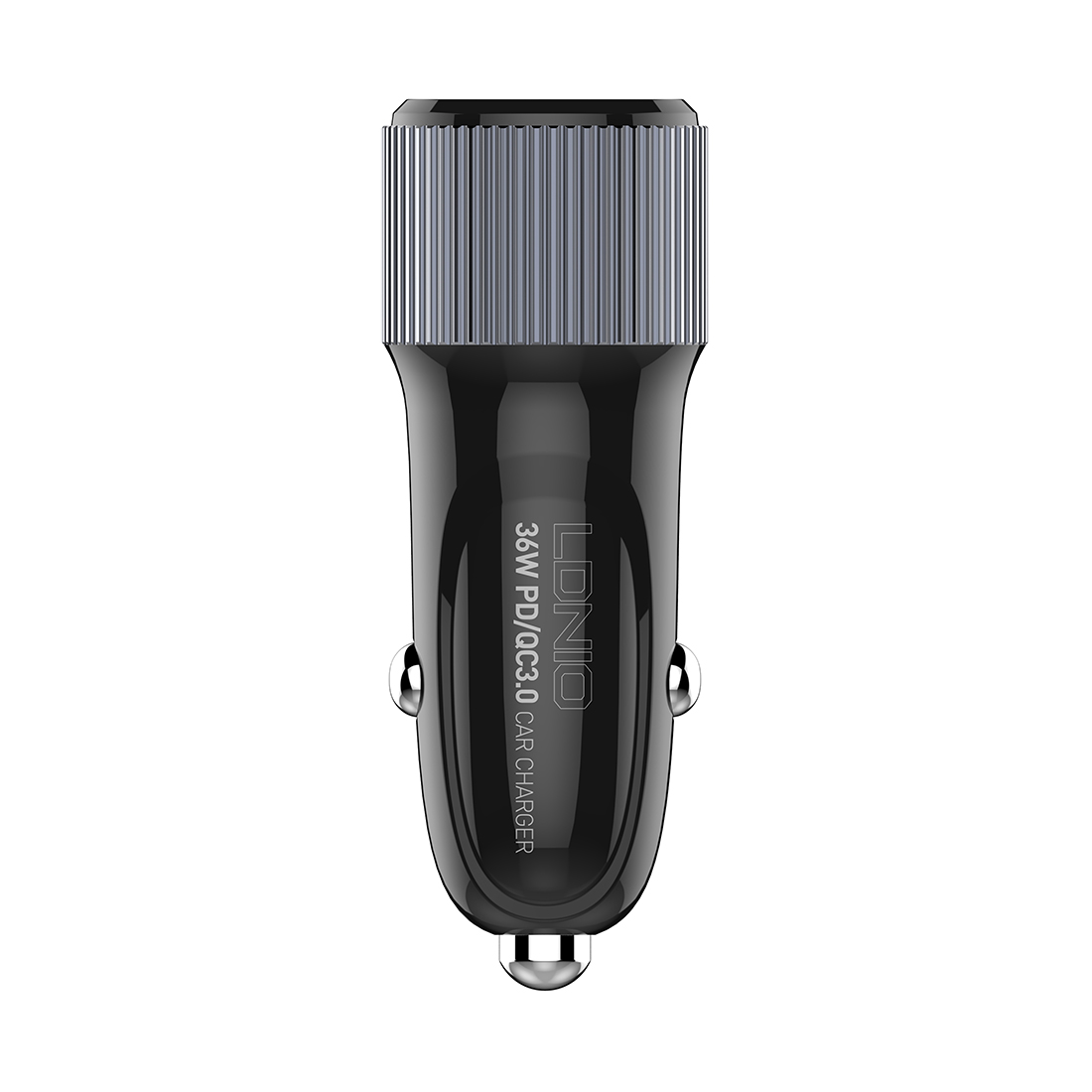Автомобильное зарядное устройство LDNIO C510Q 2*USB(A,C) 5V 3.4A с кабелем Lightning (Iphone) 1м, Чёрный