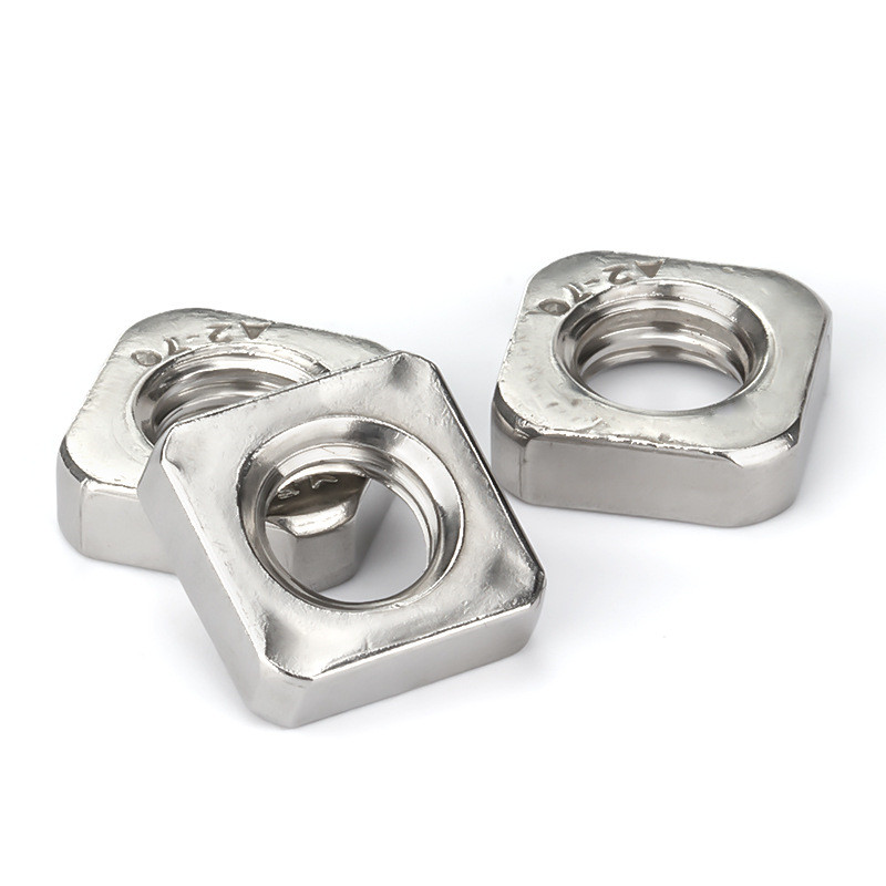DIN562 M3-M8 Thin Carbon Steel Square Nuts Galvanized & Zinc Plated KNurled Plated Finish for Industrial Use Certified DIN982