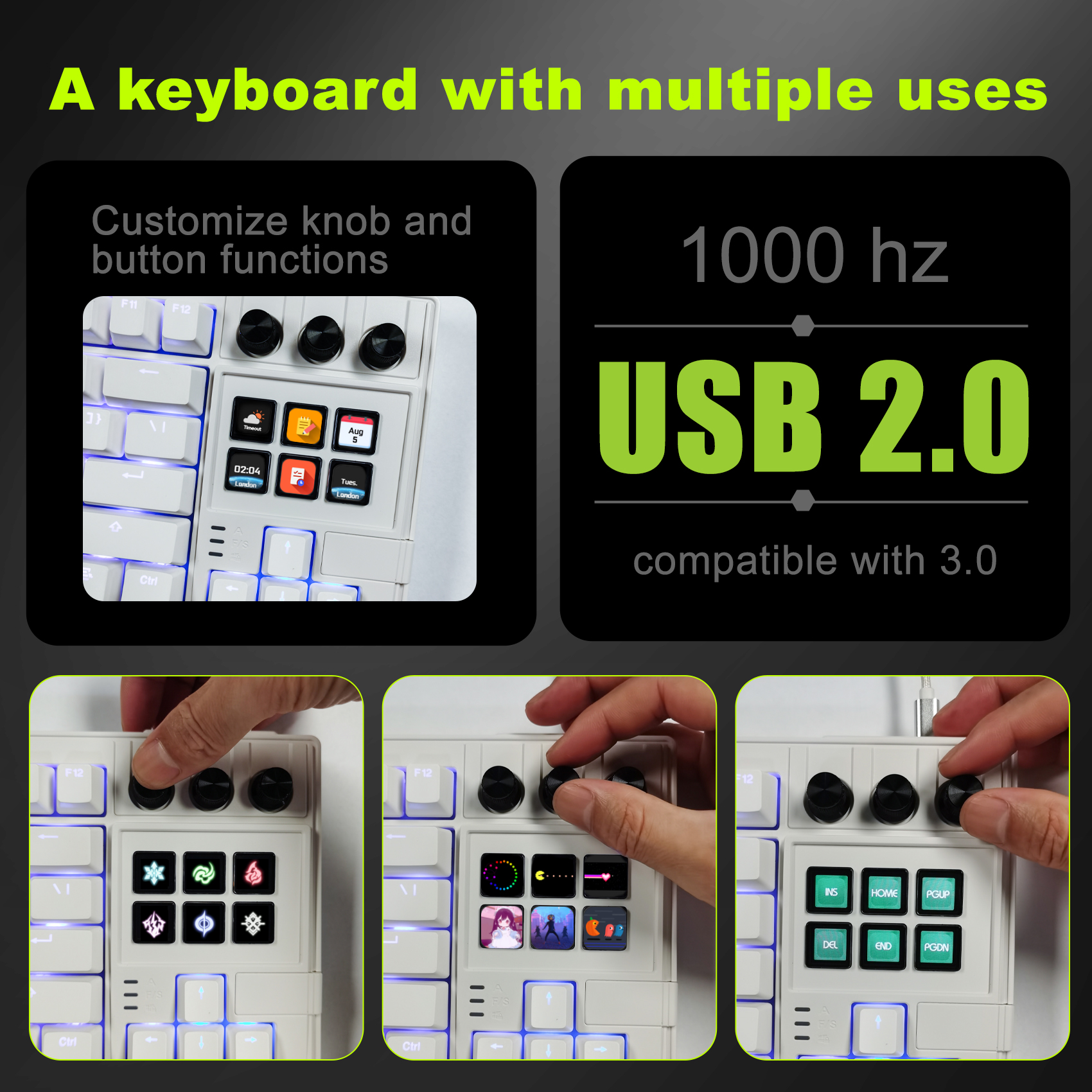MiraBox K1Pro Stream Deck Integrated Mechanical Keyboard for Gaming and Productivity