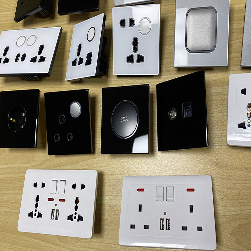 UK&Universal Standard Wall Socket and Electrical Switch Interruptor Light Switch
