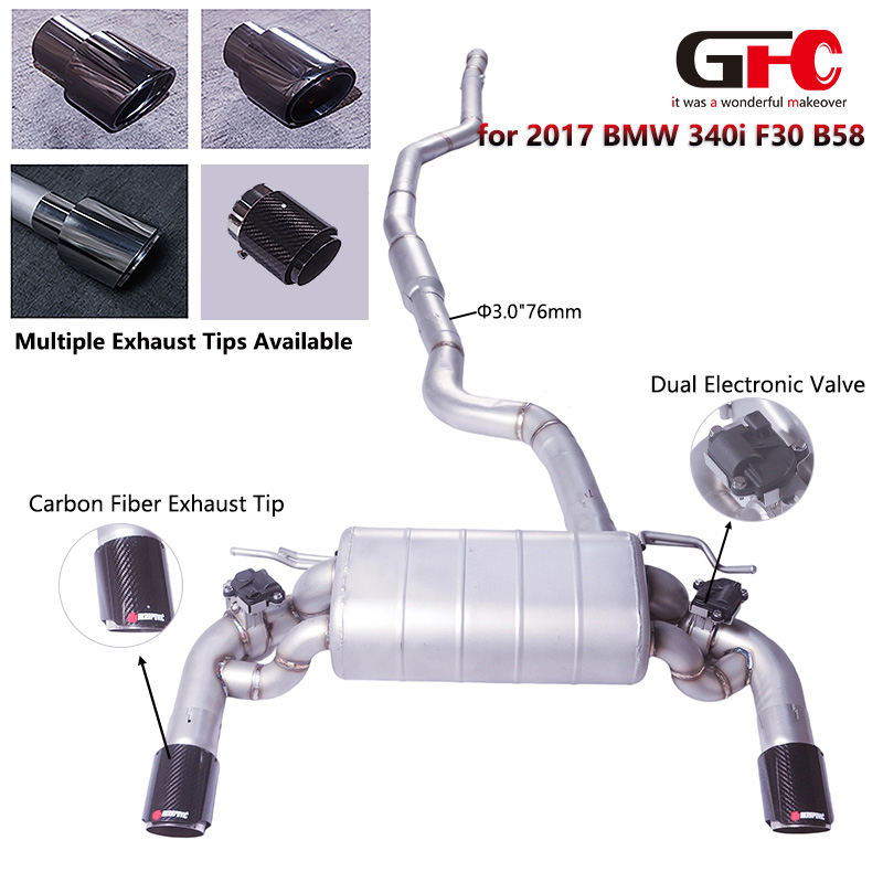 Кастомный выхлоп GFC для BMW 340i (F30/F32)