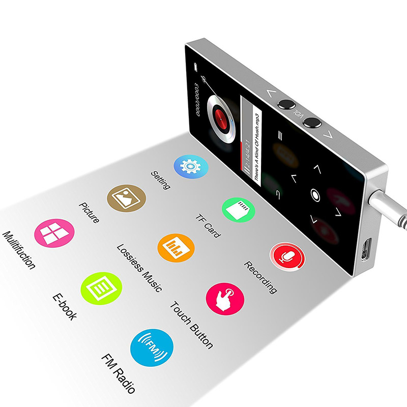 BENJIE MP4 Player with Touch Screen <2" Display up to 64GB Memory Built-in Speaker & -Multi-Color Options