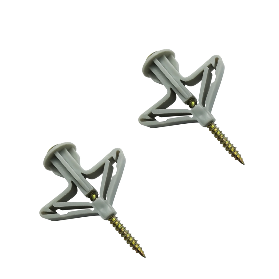 M8 Nylon Butterfly-shaped Expansion  Anchor Set Plastic Airplane Anchors Suitable for Home Renovations and Light Installations.