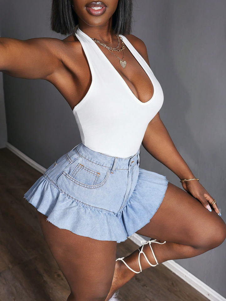 Custom Women Summer Denim Shorts