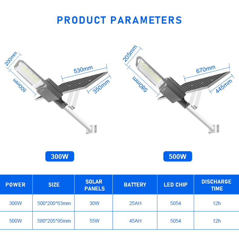 All in Two Split Solar Street Light Outdoor LED IP65 Waterproof High Brightness Solar Powered Street Lamp China Street Lighting
