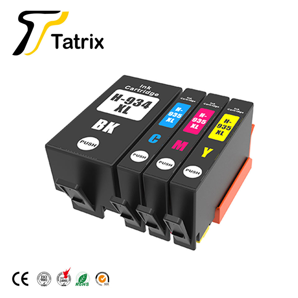 Tatrix 934 934XL 935 935XL Премиум цветной совместимый принтер чернильный картридж для HP Officejet pro 6835 принтер поставки