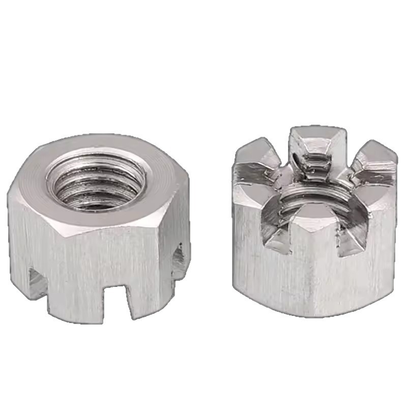 304 Stainless Steel Hexagonal Slotted Nut