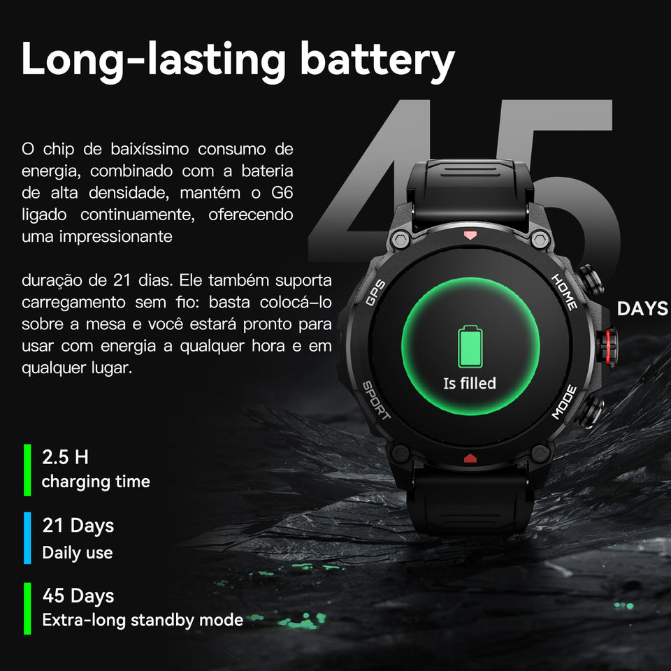 Уличные часы G6 AMOLED 1.43"