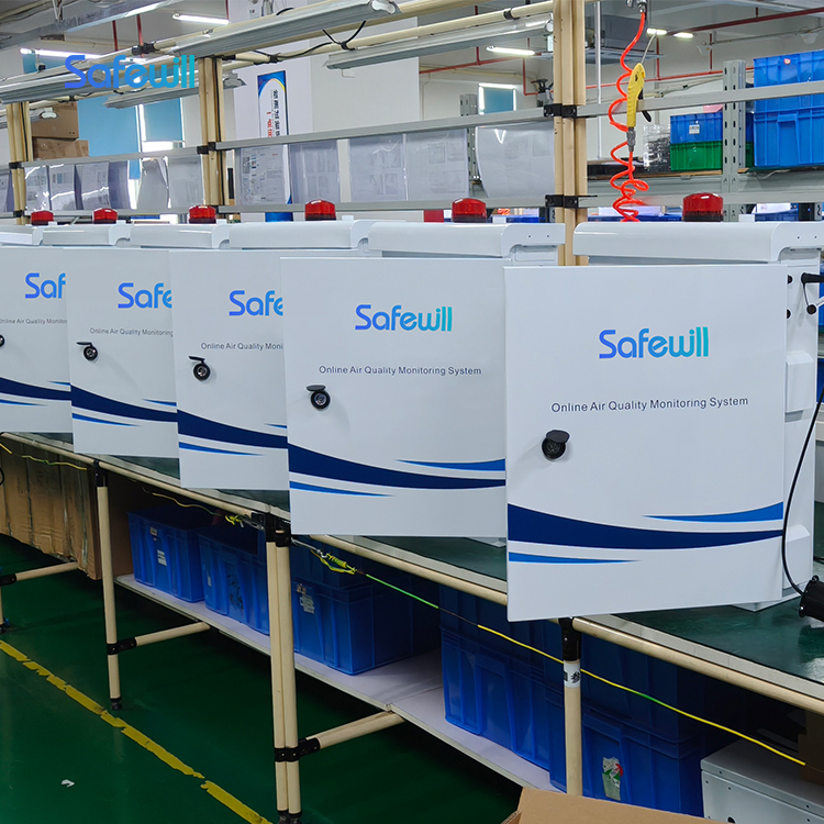 4G-Enabled Outdoor Air Quality Monitoring Device Test NO2 SO2 NH3 H2S VOC O3 CO PM2.5 PM10 TSP  Solar Panel Controller