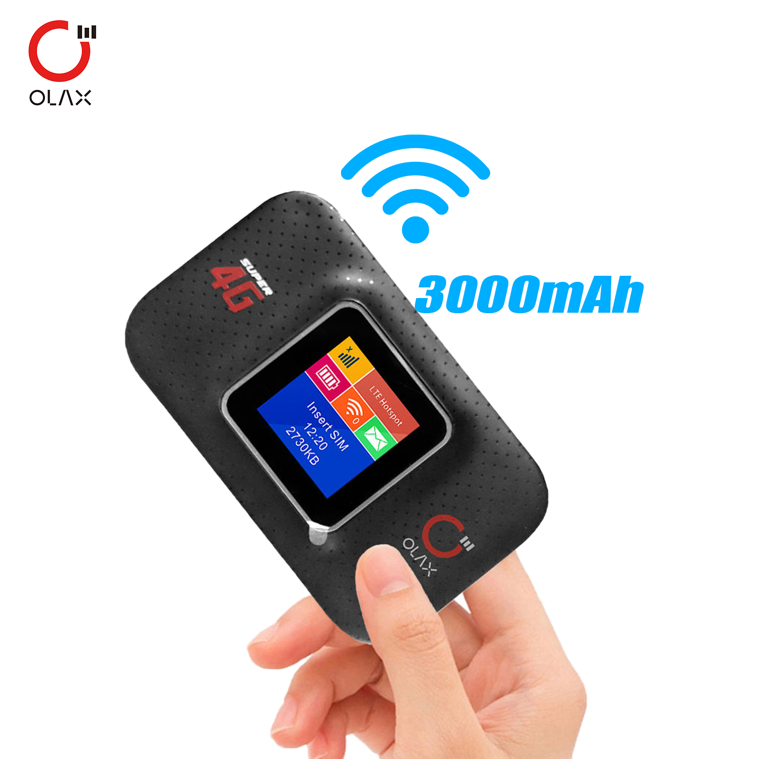 OLAX MF982 Black Portable Lte Modem Wifi Router Wifi 4g Router with Sim Card 3000mah Dual Sim Router Modem Wireless Network Card