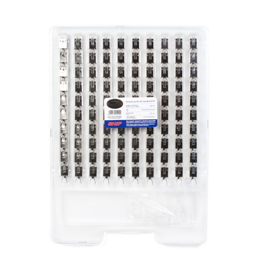 Коннектор телекоммуникационный, SHIP, S901G, RJ 45, Cat.6A, S-FTP, (100 штук в пакете)