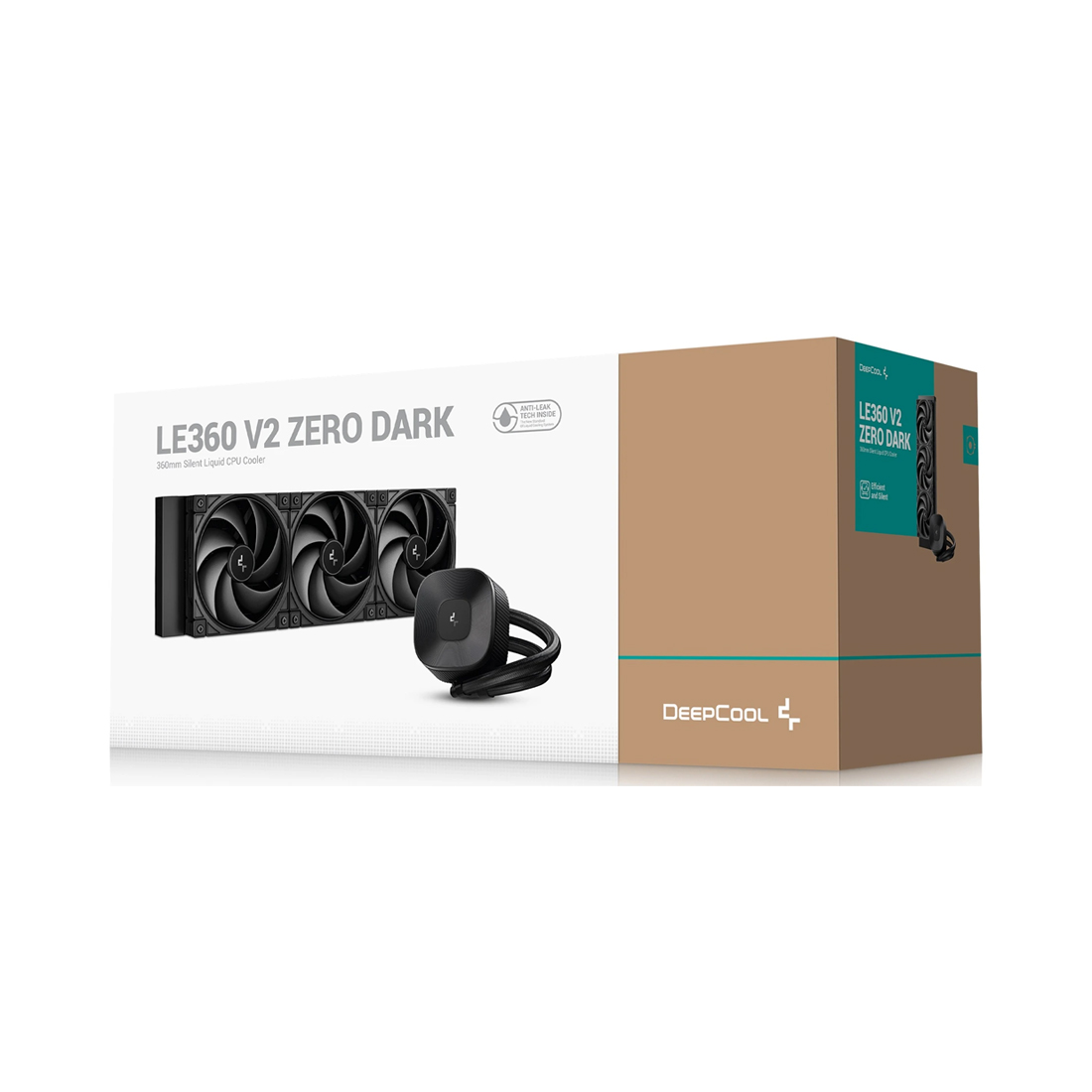 Кулер с водяным охлаждением, Deepcool, LE360 V2 ZERO DARK R-LE360ZERO-BKLNMD-G-1, Intel 1851/1700/1200/115х и AMD AM5/AM4/, TDP 300W, 3*120мм, 500-1600 RPM±10%, 48.34CFM, 24.96 dB(A), Черный