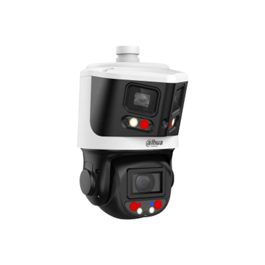 Поворотная видеокамера, Dahua, DH-SDT3E410-8P-MB-A-PV1, 8MP+4MP, Starlight, 10-кратная, PTZ-камера, TiOC